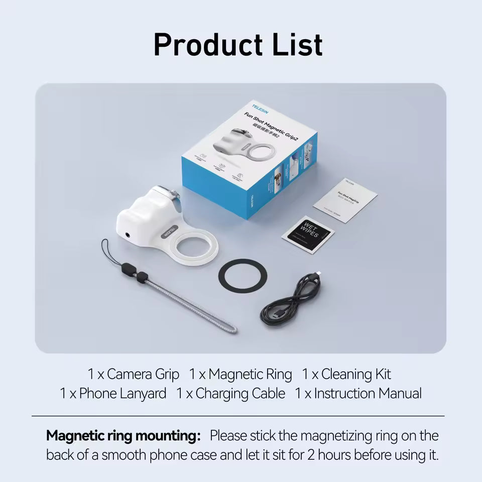 TELESIN Smartphone Magnetic Fill Light Mini Selfie Light 3 Modes Adjustable Brightness for Iphone XIAOMI HUAWEI SAMSUNG Phone - Clickitcome