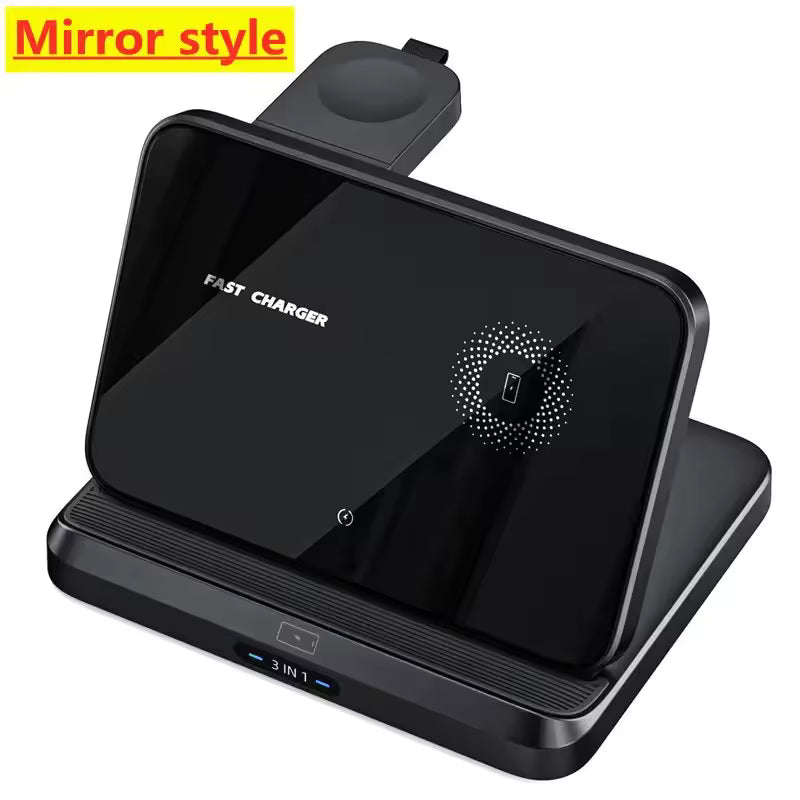 Foldable Wireless Charger Stand for Samsung Galaxy Z Fold 5 4 3 S23 Ultra Fast Charging Dock Station for Galaxy Watch 6 5 Buds2 - Clickitcome