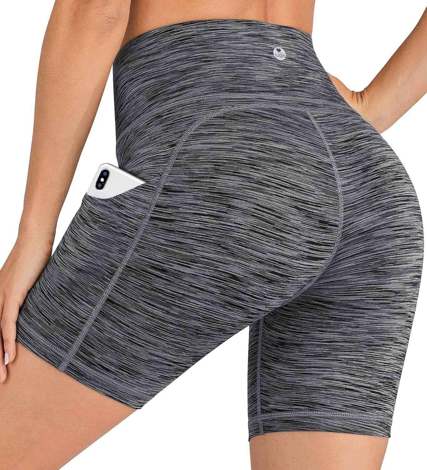 Yoga Shorts for Women with Pockets 8"/5" Biker Shorts for Women High Waisted Workout Shorts Compression Running Shorts - Clickitcome