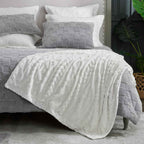 Faux Fur Throw Blanket for Couch, Jacquard Fuzzy Plush Soft Thick Winter Throw Blanket for Sofa Bed Living Room Bedroom，60"X80" Beige - Clickitcome