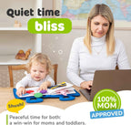 Busy Book for Toddlers 1-3 - Airplane Toys for Toddlers 1-3, My Quiet Book Montessori Toys for 1 Year Old with Kids Plane Activities, Activity Busy Board, Gift for Boys & Girls - Clickitcome