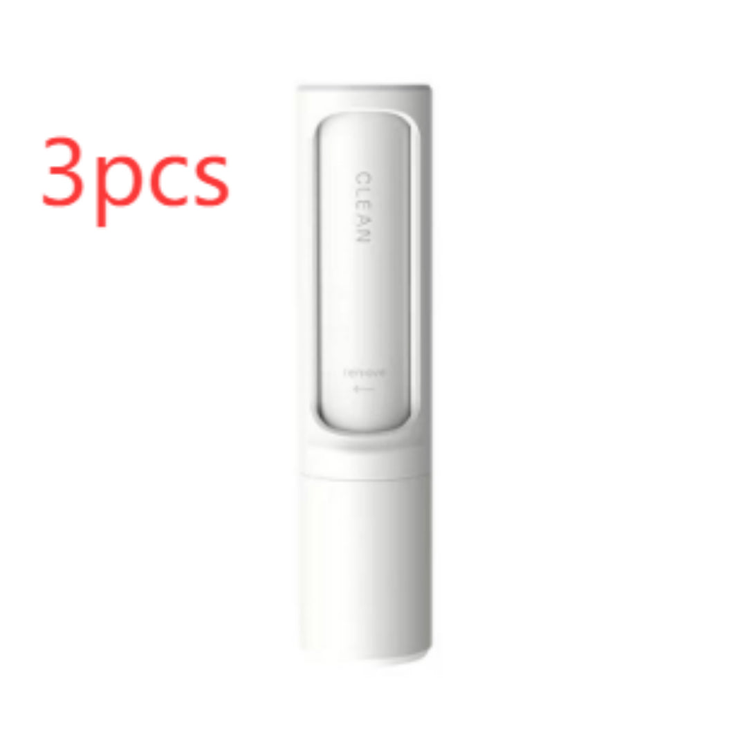 2-1 Reusable Pet Hair Remover Brush Lint Roller Portable Effective Self Cleaning Tool for Cat Dog Fur Hair Dust Removal Brush - Clickitcome