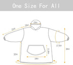 Blanket Hoodie, Oversized Sherpa Fleece Wearable Blanket for Women & Men, Super Warm and Cozy Plush Flannel Hooded Blanket, Sweatshirt Gift with Giant Pocket, One Size Fits All, Pink - Clickitcome