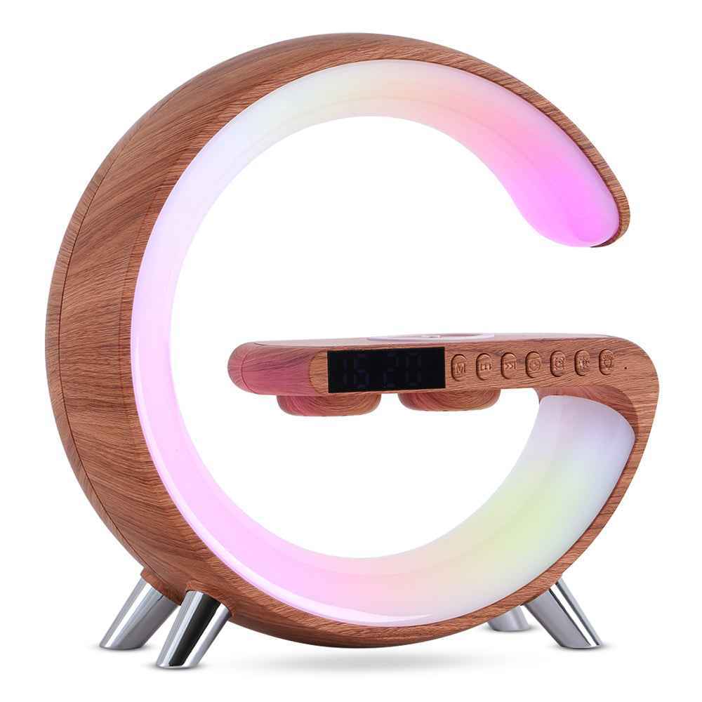 New Intelligent G Shaped LED Lamp Bluetooth Speake Wireless Charger Atmosphere Lamp App Control For Bedroom Home Decor - Clickitcome