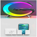 New Intelligent G Shaped LED Lamp Bluetooth Speake Wireless Charger Atmosphere Lamp App Control For Bedroom Home Decor - Clickitcome
