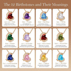 Christmas Gifts for Women，Love Heart Pendant Necklaces for Women, Silver Tone Rose Gold Tone Birthstone Jewelry Gifts for Wife Her - Clickitcome