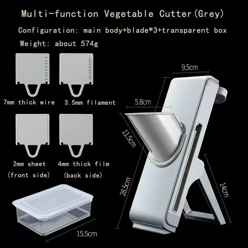 Hand-operated Vegetable Cutter Kitchen Lever Vegetable Cutter Press Grater Lemon Slicer Thick and Thin Shredder Meat Slicer - Clickitcome