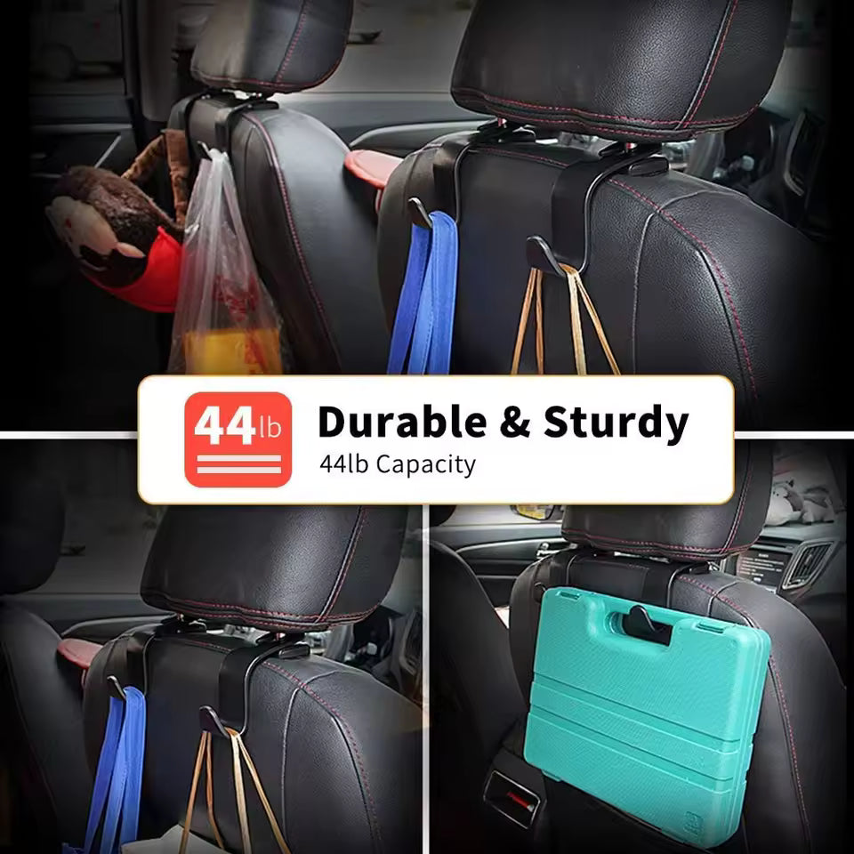 1/4Pcs Car Headrest Hooks Hanger for Bags Seat Back Organizer Holder Clips Auto Fastener Hooks Car Storage Interior Accessories - Clickitcome