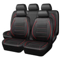 Universal Leather Car Seat Covers Red Simple Waterproof 5 Seat Car Seat Cover - Clickitcome