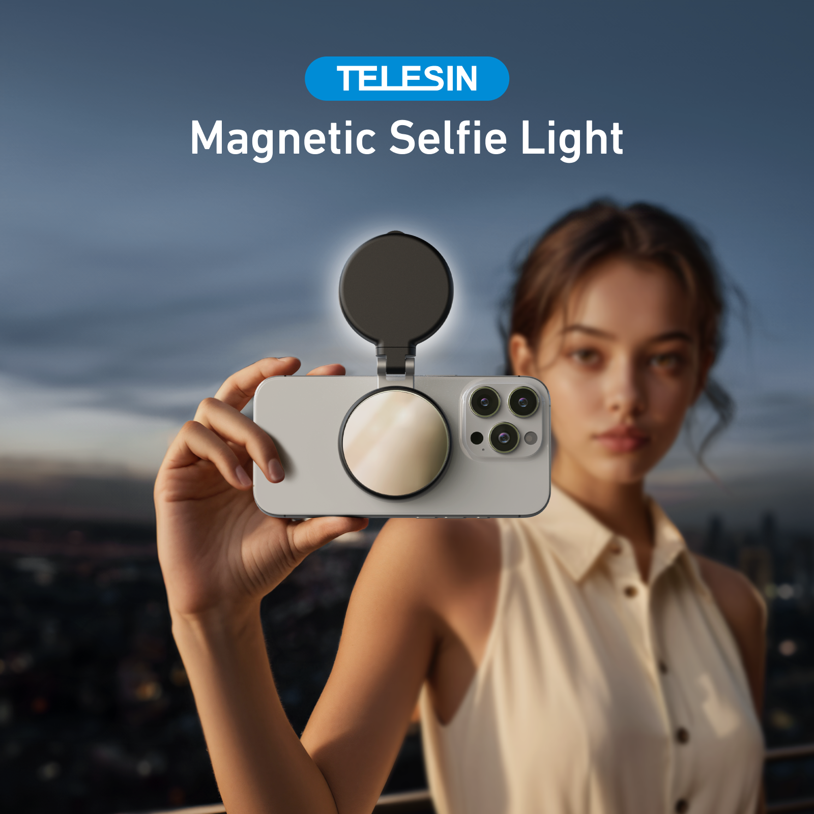 TELESIN Smartphone Magnetic Fill Light Mini Selfie Light 3 Modes Adjustable Brightness for Iphone XIAOMI HUAWEI SAMSUNG Phone - Clickitcome