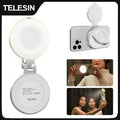 TELESIN Smartphone Magnetic Fill Light Mini Selfie Light 3 Modes Adjustable Brightness for Iphone XIAOMI HUAWEI SAMSUNG Phone - Clickitcome