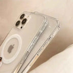 Original For Magsafe Magnetic Wireless Charging Phone Case For iPhone 16 15 14 13 12 11 ProMax mini X XR XS 7 8Plus Clear Cover - Clickitcome