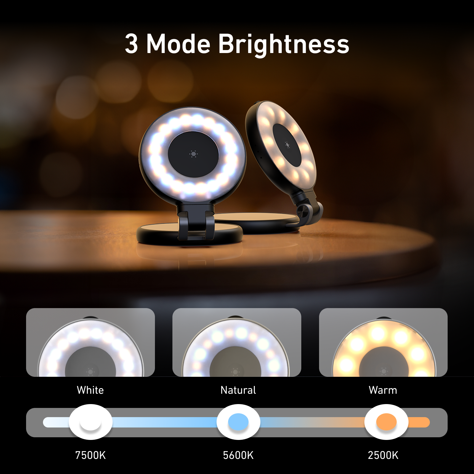 TELESIN Smartphone Magnetic Fill Light Mini Selfie Light 3 Modes Adjustable Brightness for Iphone XIAOMI HUAWEI SAMSUNG Phone - Clickitcome