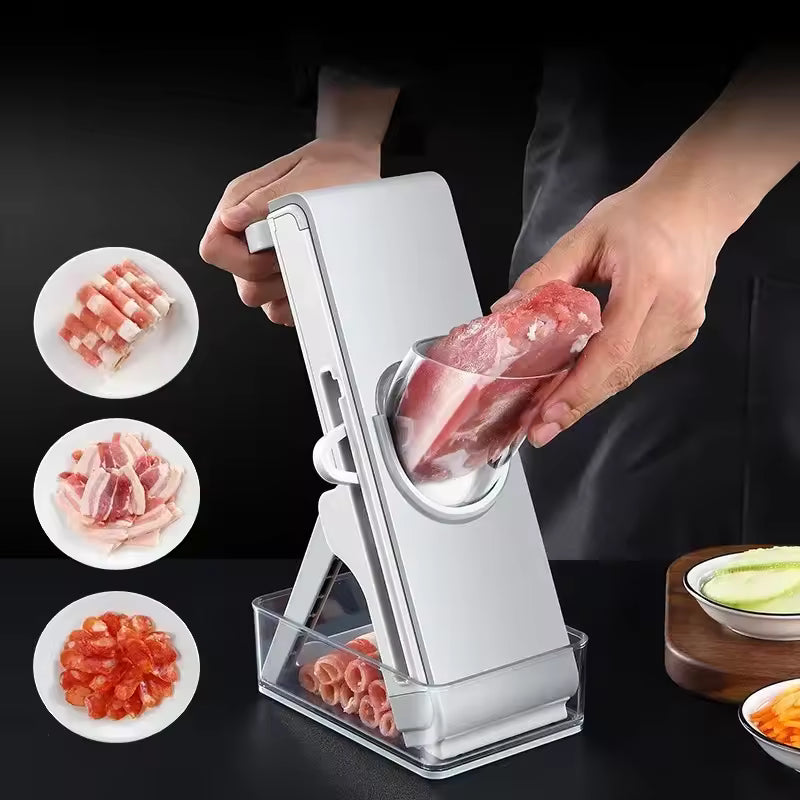 Hand-operated Vegetable Cutter Kitchen Lever Vegetable Cutter Press Grater Lemon Slicer Thick and Thin Shredder Meat Slicer - Clickitcome
