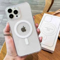 Original For Magsafe Magnetic Wireless Charging Phone Case For iPhone 16 15 14 13 12 11 ProMax mini X XR XS 7 8Plus Clear Cover - Clickitcome