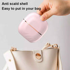 Electric Heating Hair Straightener Brush Portable Mini Hair Straightener 3 Temperature Hot Hair Comb Anti-Scald For Men & Women - Clickitcome