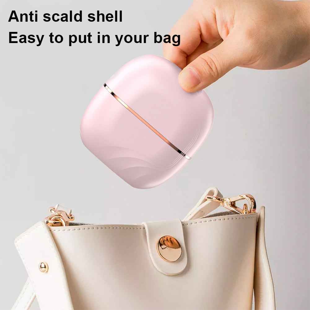 Electric Heating Hair Straightener Brush Portable Mini Hair Straightener 3 Temperature Hot Hair Comb Anti-Scald For Men & Women - Clickitcome