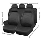 Universal Leather Car Seat Covers Red Simple Waterproof 5 Seat Car Seat Cover - Clickitcome