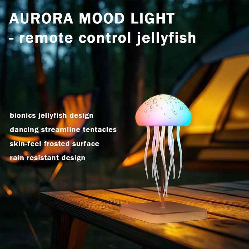 LED Jellyfish Lamp with 9 Tentacles 2 Working Modes Ultra Long Battery Life Colour Gradient Light Effects with Remote Control - Clickitcome