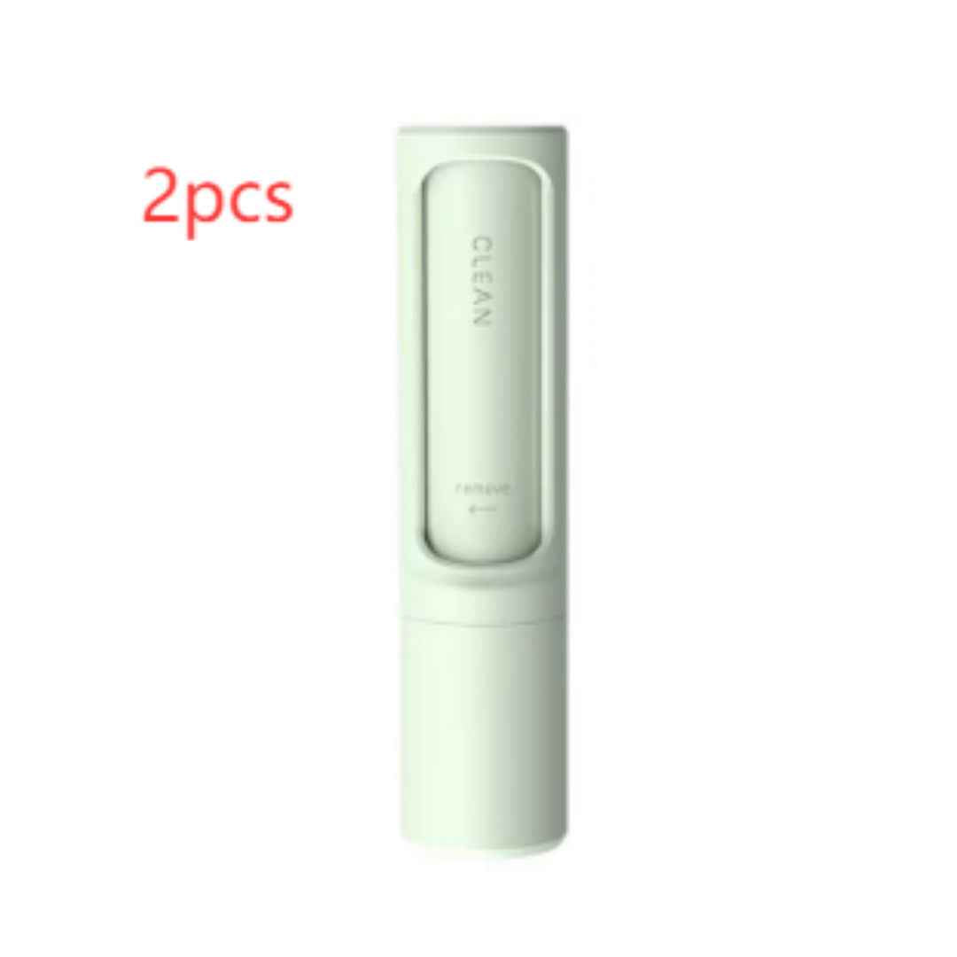 2-1 Reusable Pet Hair Remover Brush Lint Roller Portable Effective Self Cleaning Tool for Cat Dog Fur Hair Dust Removal Brush - Clickitcome