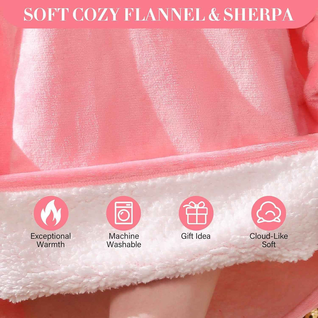 Blanket Hoodie,Oversized Wearable Sherpa Fleece Blanket Sweatshirt,Super Soft Warm Cozy with Giant Pocket,Gifts for Women Men Adults Teenagers Kids, One Size Fits All - Clickitcome