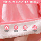 Blanket Hoodie,Oversized Wearable Sherpa Fleece Blanket Sweatshirt,Super Soft Warm Cozy with Giant Pocket,Gifts for Women Men Adults Teenagers Kids, One Size Fits All - Clickitcome