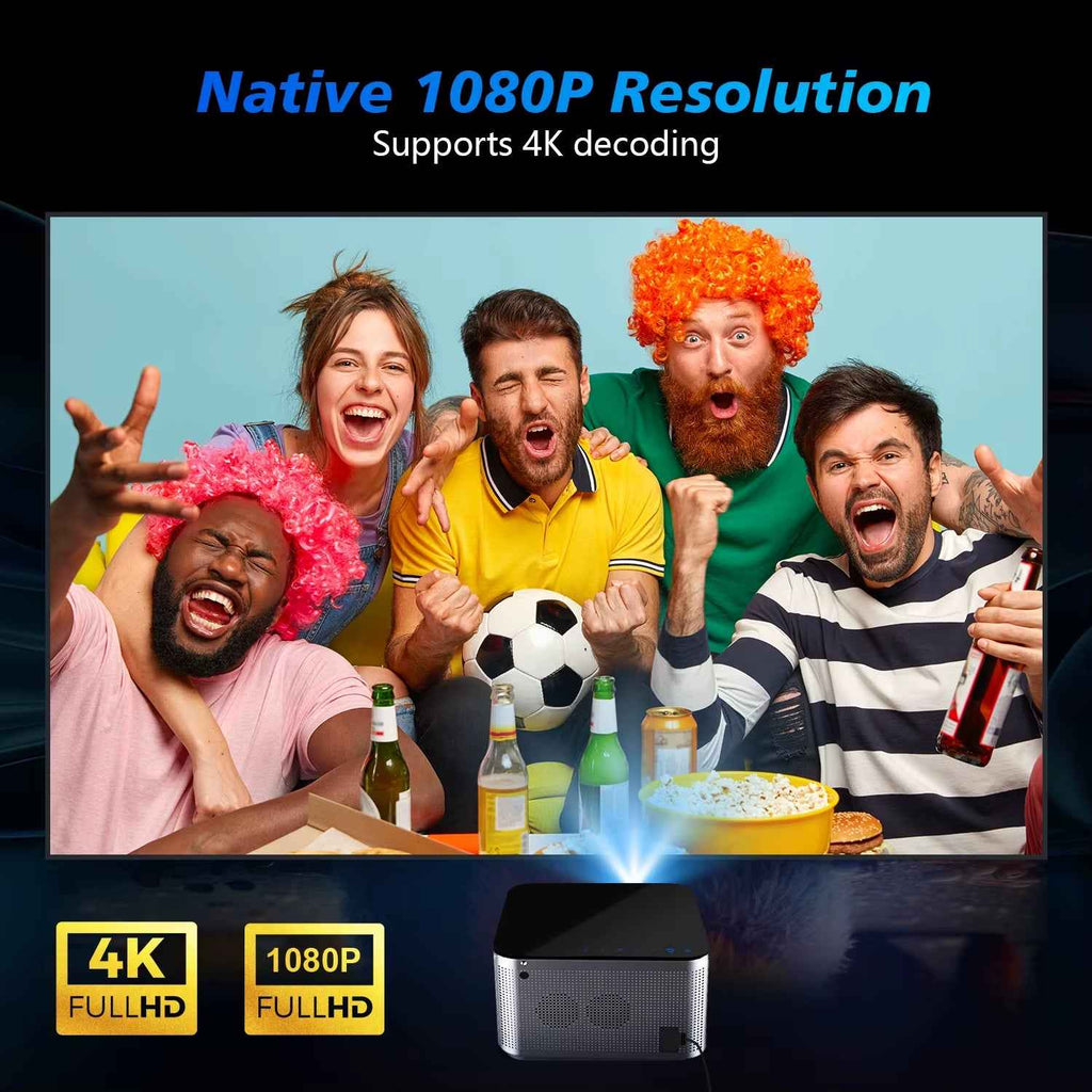 Android 11 4K Smart Projector 580ANSI 1920*1080P Full HD Wifi6 BT5.0 Allwinner H713 Voice Control Home Cinema Theater - Clickitcome