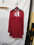 Y2K  Lace Long Sleeve Dress Fashion Sexy Corset Backless Lace Up Short Dresses Womens Clothing