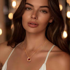 Christmas Gifts for Women，Love Heart Pendant Necklaces for Women, Silver Tone Rose Gold Tone Birthstone Jewelry Gifts for Wife Her - Clickitcome