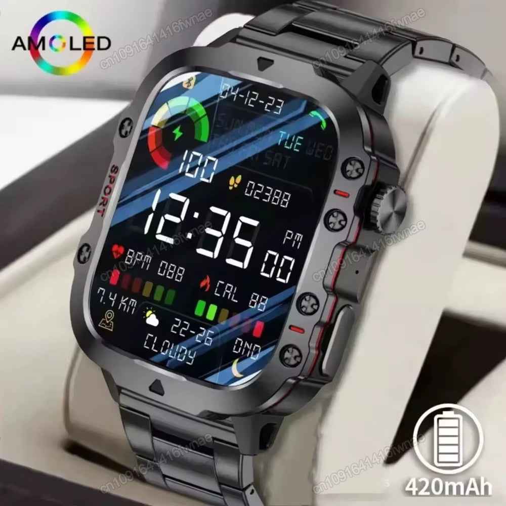 Original Men Smartwatch Flashlight Bluetooth Call Fitness Clock IP68 Waterproof Sports Men for Android IOS Smart Watch 2025 New - Clickitcome