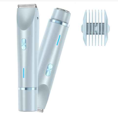 2 In 1 Hair Remover Women's Double Head Shaver Private Pubic Hair Trimmer Electric Razor Wet Dry Electric Body Hair - Clickitcome