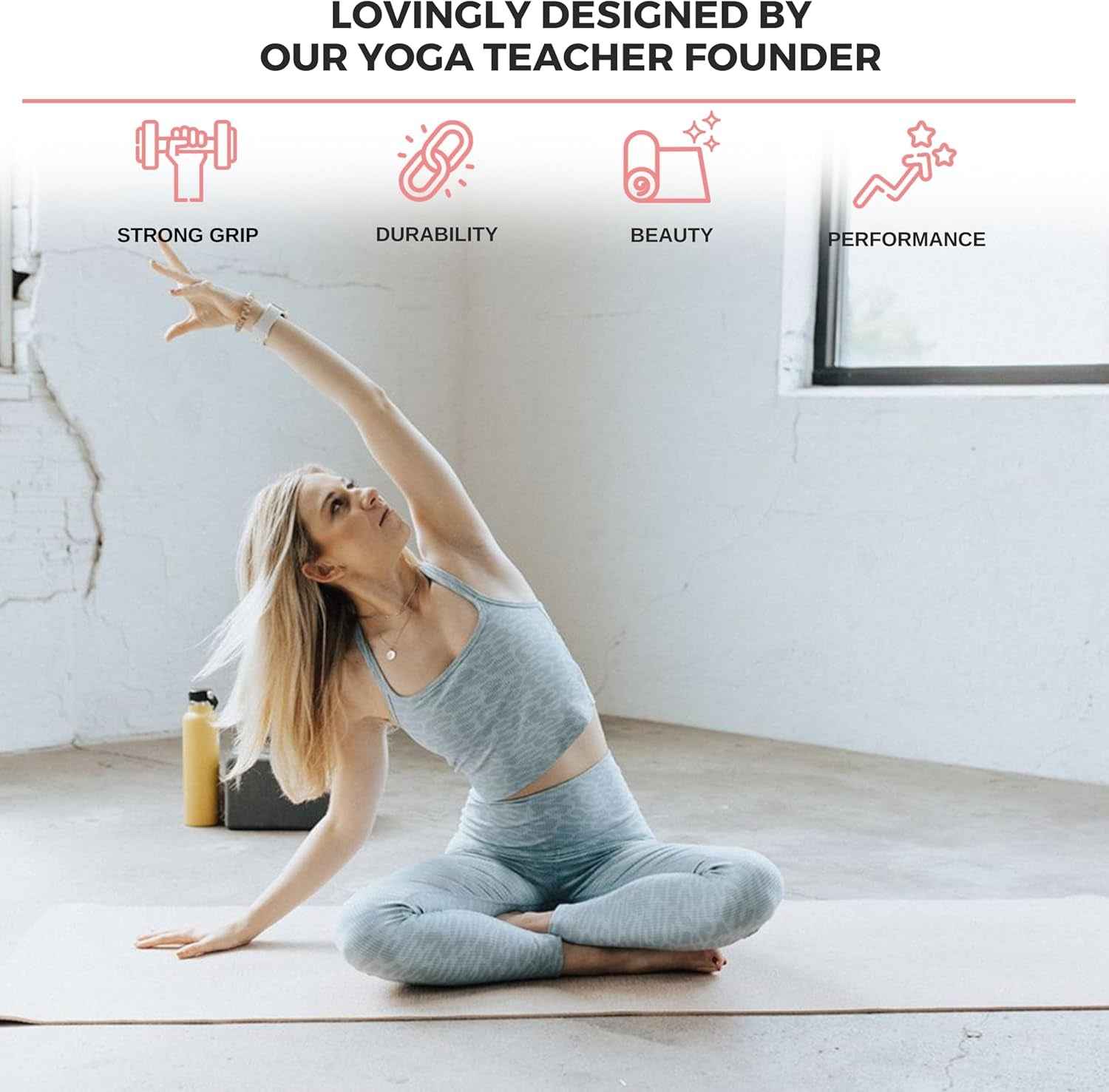 Organic Yoga Mat - Natural Jute Yoga Mats - Large Non Slip Eco Friendly Yoga Mats with Carrying Strap - Reversible Jute per - Extra Long Yoga Mat 72 Inch - 5Mm - All Types of Yoga - Vegan - Clickitcome