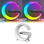 New Intelligent G Shaped LED Lamp Bluetooth Speake Wireless Charger Atmosphere Lamp App Control For Bedroom Home Decor - Clickitcome